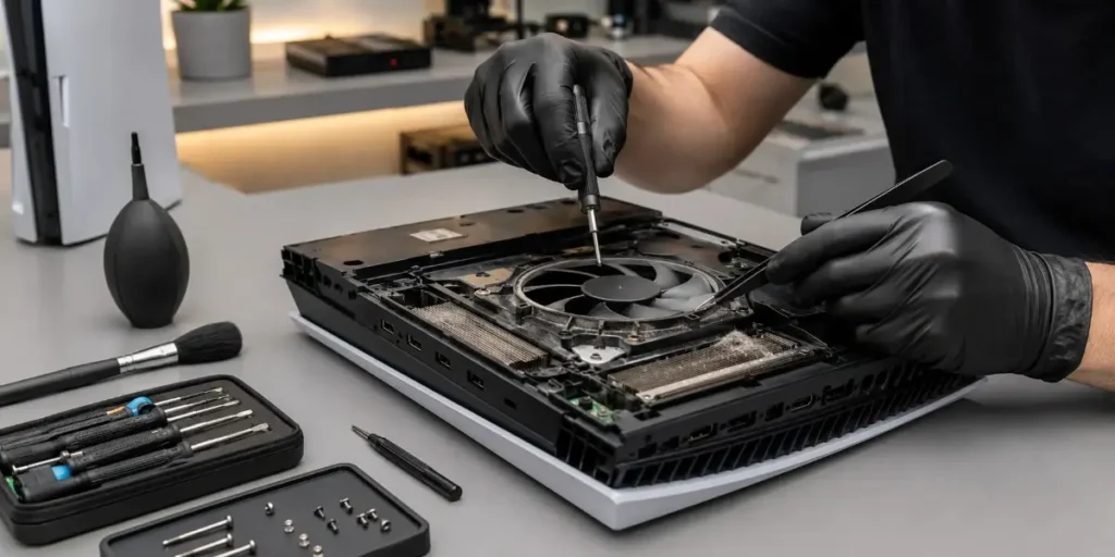 gaming console overheating fan repair